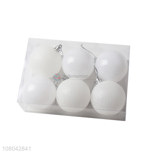 China factory white 6pieces holiday decoration christmas ball