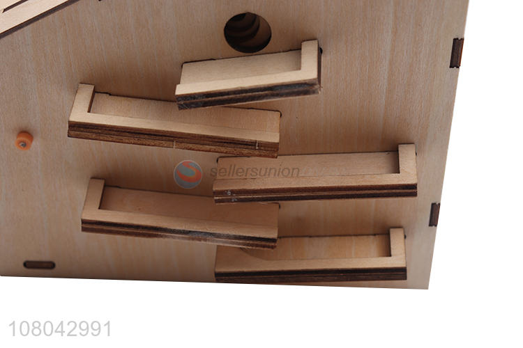 New product 3D wooden pinball machine puzzle 3D assembling model toy