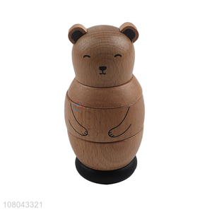 Top product wooden bear doll kids boys girls gift wooden doll