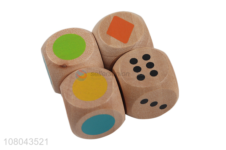 China supplier wooden dice set creative wooden dice with round corner