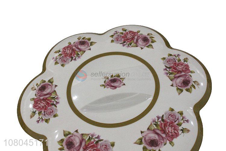 Fashion Flower Shape Melamine Fruit Plate For Household