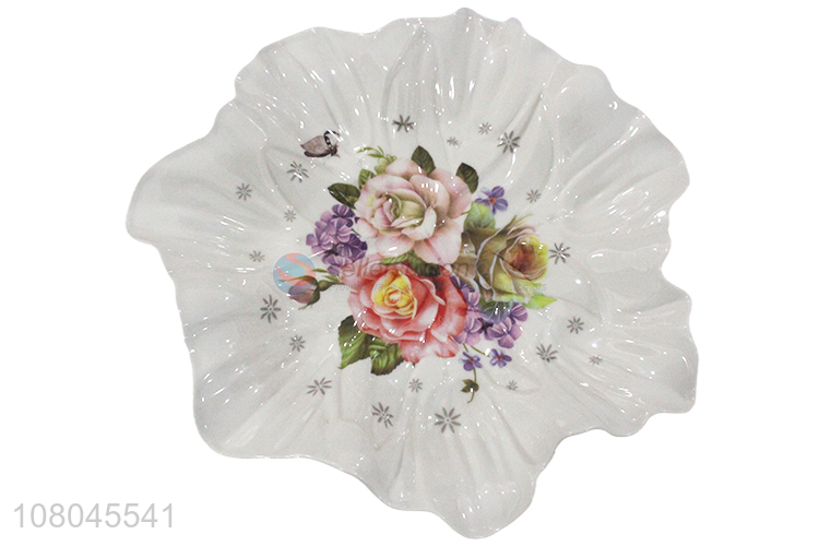Fashion Sunflower Flower Shape Fruit Plate Fruit Tray