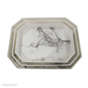 Good Sale Fashion Marbling Melamine Tray For Tea And Coffee