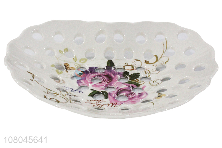 New Design Heart Shape Hollow Fruit Plate Fruit Tray