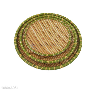 Personalized Simulation <em>Bamboo</em> Woven Melamine Fruit <em>Plate</em> Fruit Tray