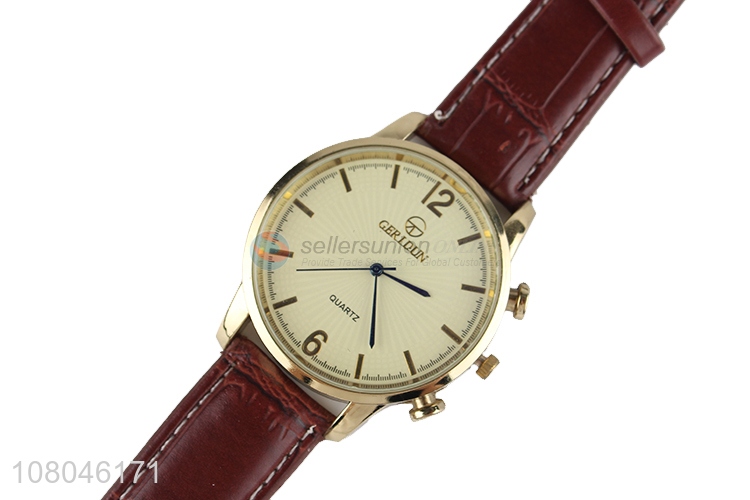 Wholesale popular women watch pu leather strap quartz watches