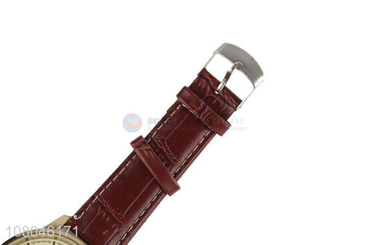 Wholesale popular women watch pu leather strap quartz watches