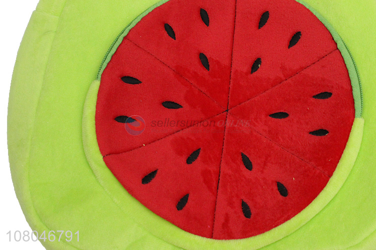 New arrival creative colorful fruit design plush school bag for kids