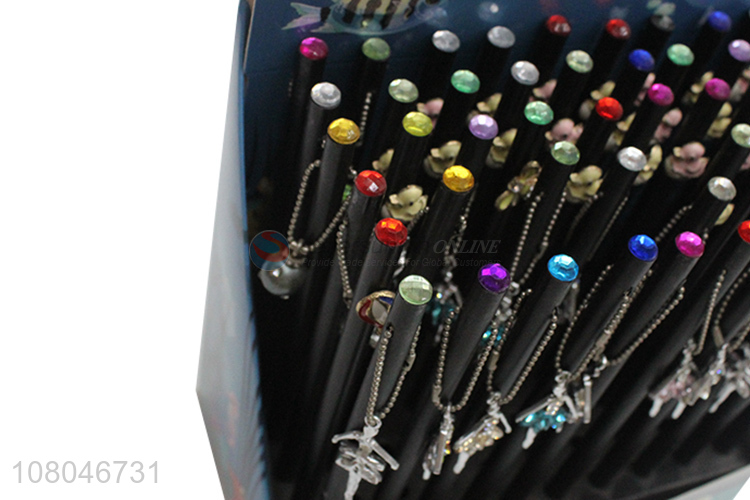 China supplier 60 pieces blackwood writing pencil with ballet girl charms