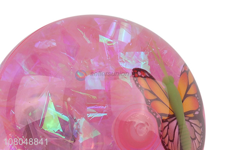 Hot products pink kids elastic toys ball flashing ball