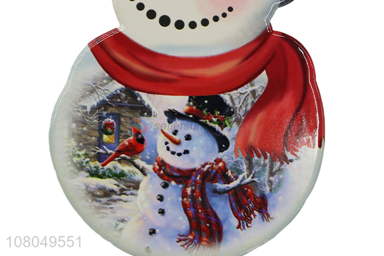 High Quality Christmas Snowman Shape Ceramic Pot Pad Placemat