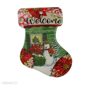 Best Selling Christmas Stocking Shape Ceramic Placemat