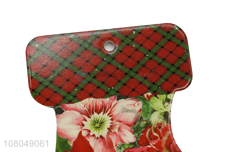 Wholesale Christmas Series Sock-Shaped Ceramic Pot Holder Placemat