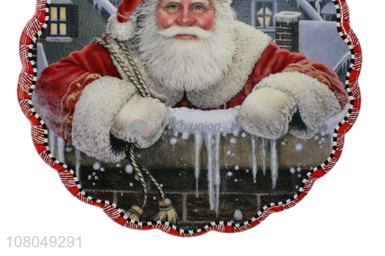 Hot Sale Santa Claus Pattern Placemat Ceramic Table Mat