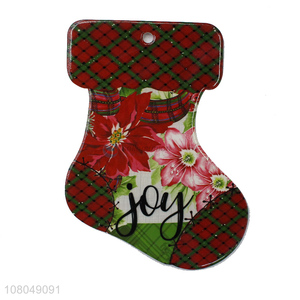 Christmas Stocking Shape Pot Holder Ceramic Placemat