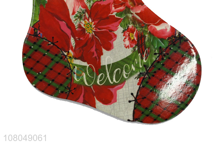 Wholesale Christmas Series Sock-Shaped Ceramic Pot Holder Placemat