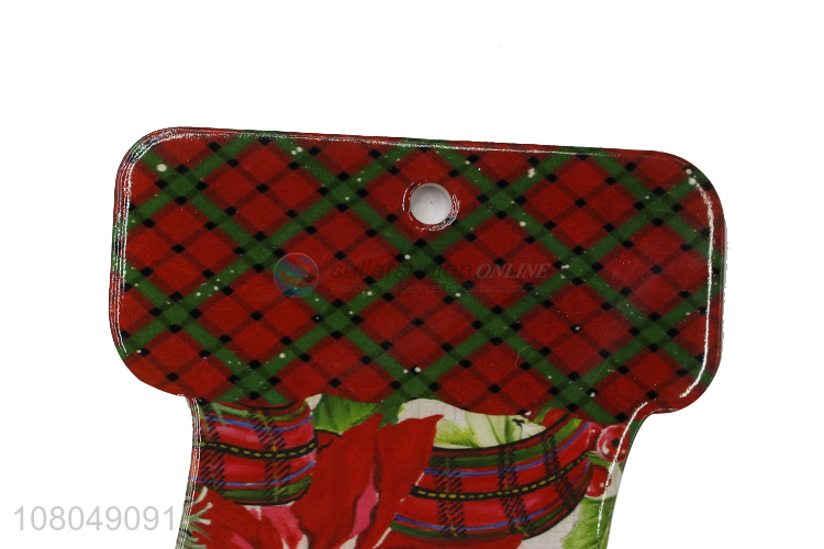 Christmas Stocking Shape Pot Holder Ceramic Placemat