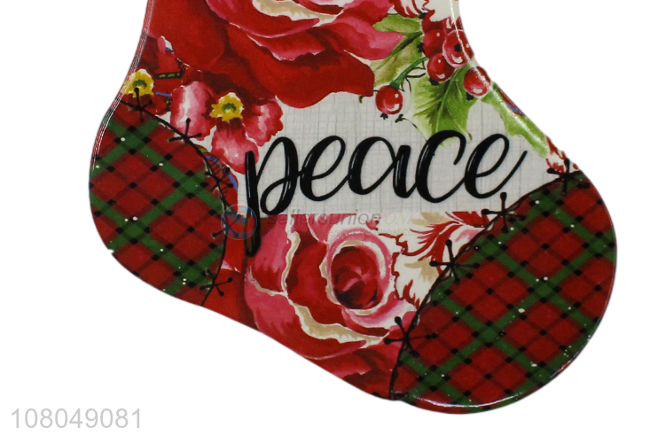 Hot Sale Christmas Series Sock-Shaped Placemat Pot Holder