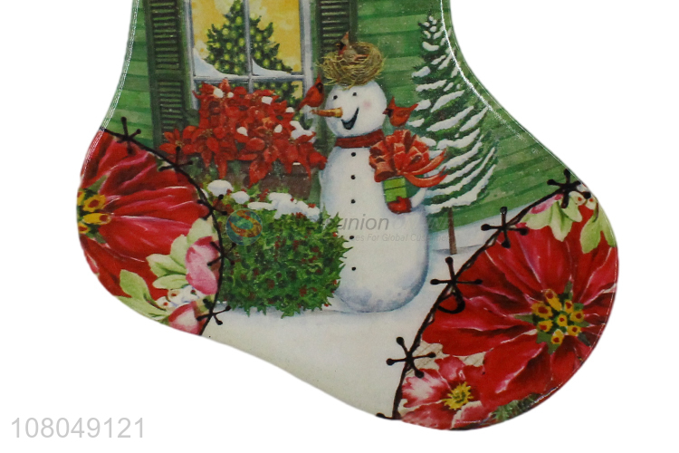Best Selling Christmas Stocking Shape Ceramic Placemat
