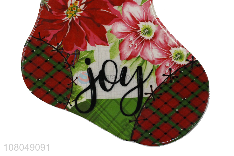 Christmas Stocking Shape Pot Holder Ceramic Placemat