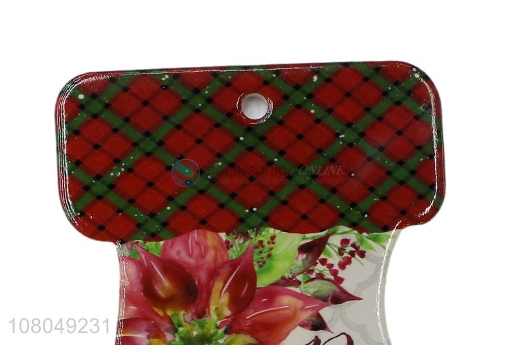 Personalized Christmas Stocking Shape Ceramic Placemat Heat Pad