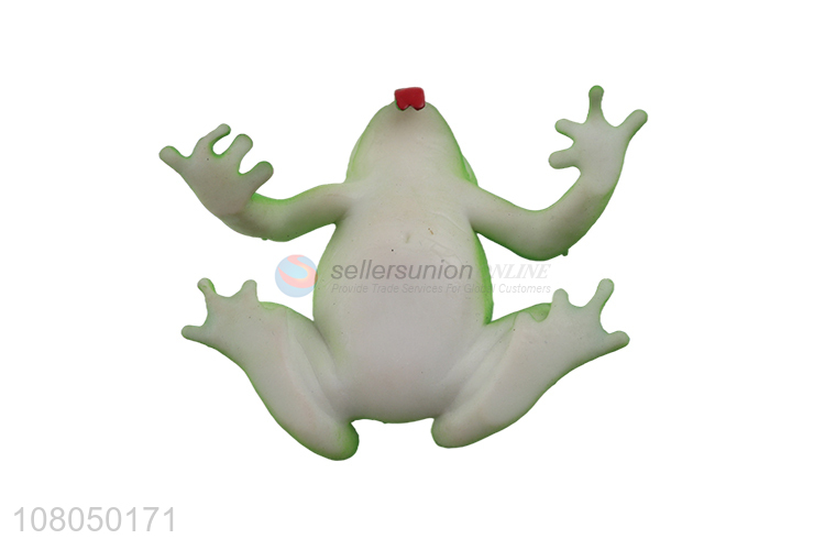 Good sale green simulation frog animal model toy for children