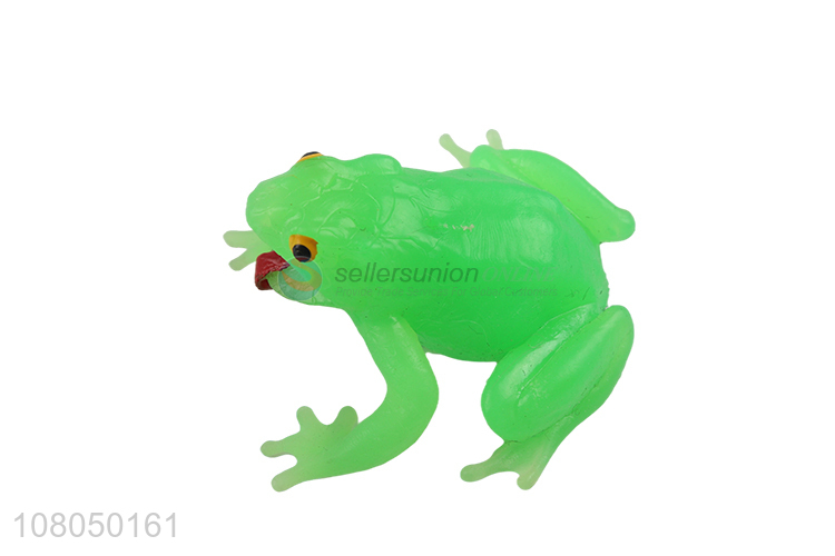 Good sale green soft frog toy party funny toy for children