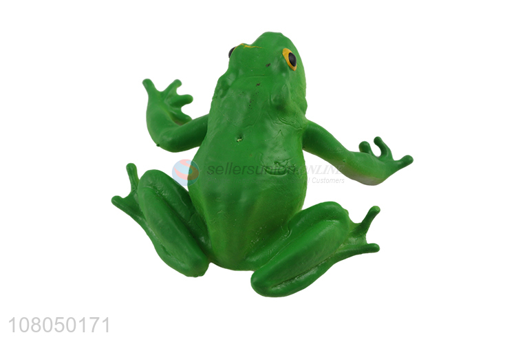 Good sale green simulation frog animal model toy for children