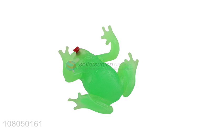 Good sale green soft frog toy party funny toy for children