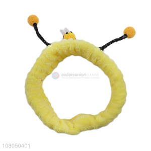 Low price yellow bee shape girls makeup hair bands