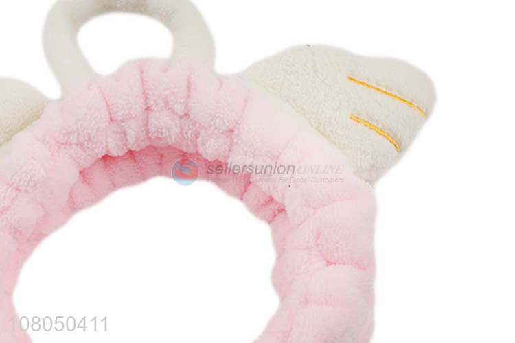 High quality reusable pink women hair band for makeup