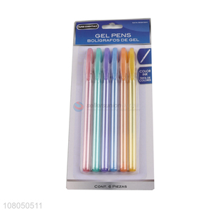 Good Quality 6 Colors Gel Pens Set For Office