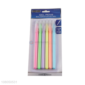 Fashion Design 6 Pieces Color Gel Pen Set