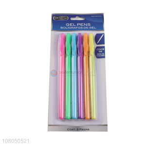 Wholesale Stationery 6 Color Gel Pens Set