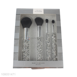 Wholesale luxury 4pcs makeup brushes set face powder contour eyeshadow brush