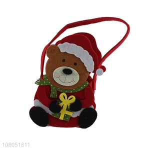 Latest design cute bear shape christmas candy storage bag