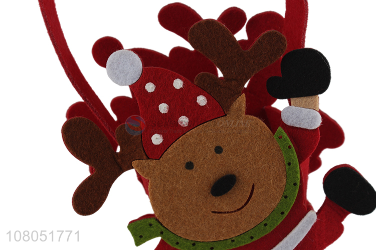 Factory supply christmas style non-woven fabric hand candy bag