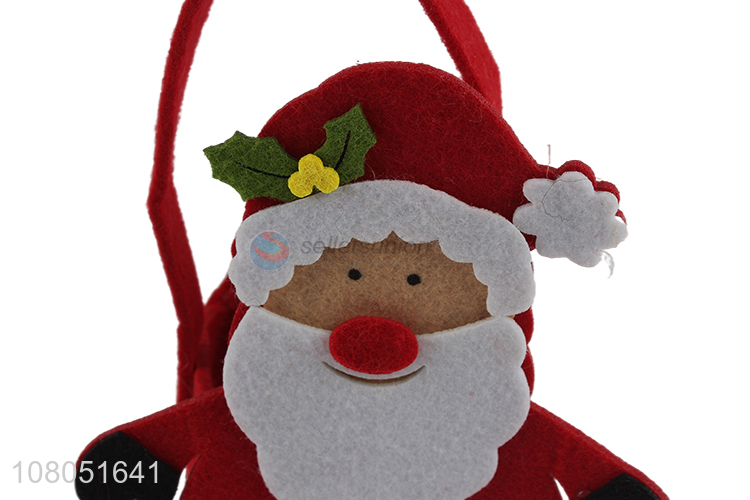 New products santa claus felt candy storage bag for christmas