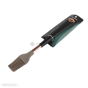 Custom logo bpa free non-stick kitchen heat resistant silicone bbq oil brush