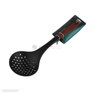Best sale bpa free kitchen utensils <em>wood</em> grain non-stick nylon slotted <em>spoon</em>