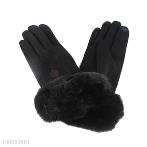 Best seller balck fashion gloves winter warm gloves for ladies