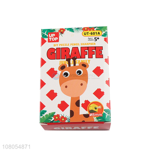 Hot items giraffe pencil sharpener DIY puzzle pencil sharpener