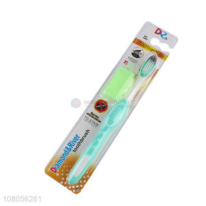 Top sale soft bristle travel toothbrush with toothbrush cover