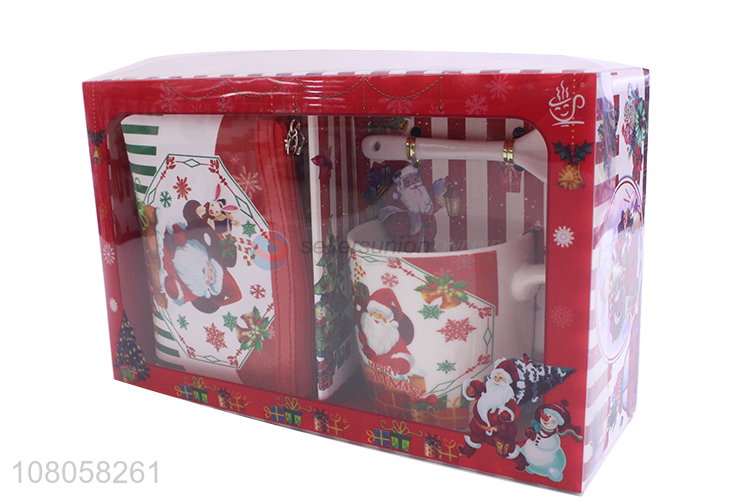 Good Quality Ceramic Cup With Spoon And Coin Bag Set