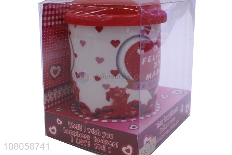 Low Price Ceramic Mug Water Cup With Spoon Set