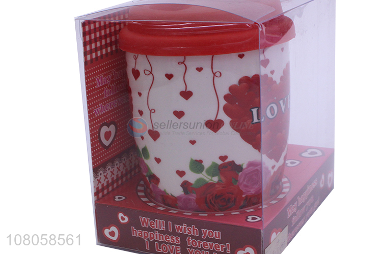 Good Sale Ceramic Cup Fashion Water Cup With Spoon Set