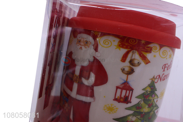 Wholesale Fashion Gift Ceramic Cup With Lid And Spoon