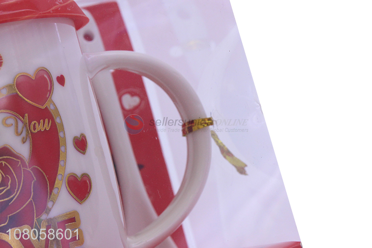 Latest Ceramic Mug Water Cup With Spoon For Gift