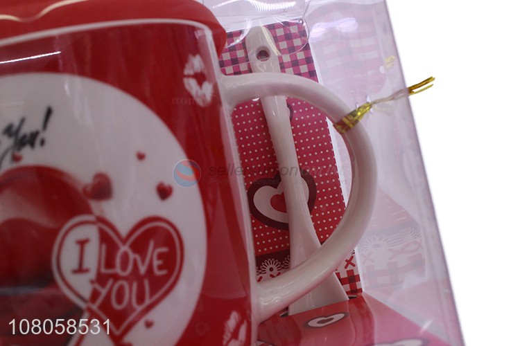 New Arrival Ceramic Mug With Spoon And Lid For Gift
