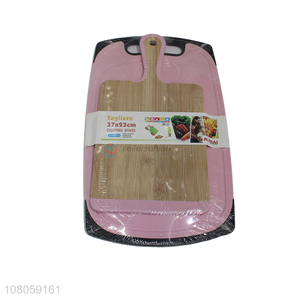 High quality pink plastic chopping block set for kitchen
